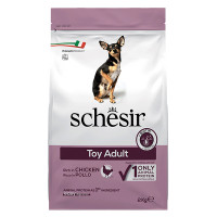Schesir Dog Toy Adult ШЕЗІР ДОРОСЛИЙ ТОЙ КУРКА сухий монопротеїновий корм для собак міні порід , 2 кг., Пакунок см.