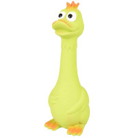Flamingo Duck Sitting ФЛАМІНГО СИДЯЧА КАЧКА латексна іграшка з пищалкою для собак , 7х6х20 см см.
