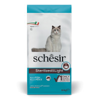 Schesir Cat Sterilized & Light ШЕЗІР СТЕРИЛІЗОВАНІ ЛАЙТ РИБА сухий монопротеїновий корм для стерилізованих котів, для котів схильних до повноти , 10 кг., Пакунок см.