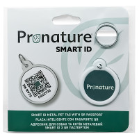 Pronature Smart ID ПРОНАТЮР СМАРТ ID адресник з QR-паспортом для собак та котів , діаметр 25 мм см.