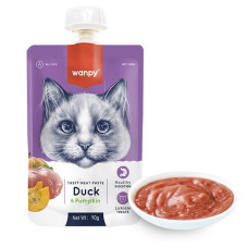 Wanpy Duck & Pumkin ВАНПІ КРЕМ-ПЮРЕ КАЧКА З ГАРБУЗОМ рідкий корм для котів , 0.09 кг.