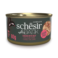 Schesir After Dark Chicken With Beef ШЕЗІР КУРКА З ЯЛОВИЧИНОЮ в бульйоні натуральні консерви для котів, банка 80г , 0.08 кг.