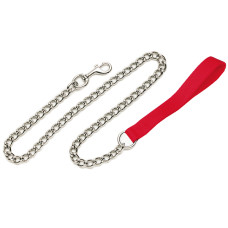Coastal Titan Chain Dog Leash КОСТАЛ ПОВІДЕЦЬ-ЛАНЦЮЖОК для собак, ланка 3мм , Червоний см., 1см x 1,2м см.