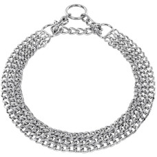 Sprenger Triple Row Martingale СПРЕНГЕР 3-РЯДНИЙ НАШИЙНИК-МАРТІНГАЛ напівзашморг для собак, плоска ланка 2мм, хромована сталь , 2 мм, 45 см см., Хромована сталь см.