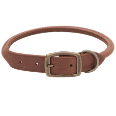 Coastal Circle-T Round Dog Collar КОСТАЛ СЕРКЛ-Т круглий шкіряний нашийник для собак, 1.2х50см , Шоколадний см., 1,6x50 см см.