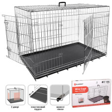 Flamingo Wire Cage Keo Silver ФЛАМІНГО КЕО СІЛЬВЕР КЛІТКА 2-х дверна для собак , 120х76х82 см см.