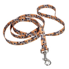 Coastal Pet Attire Styles КОСТАЛ СТАЙЛС повідець для собак, 2.5смХ1.2м , Помаранчева кістка см.