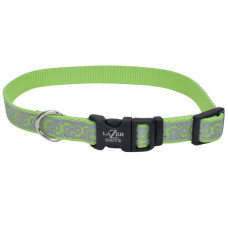 Coastal Lazer Brite Reflective Collar КОСТАЛ ЛАЗЕР БРАЙТ світловідбивний нашийник для собак, 1.6х30-46см , Лайм см., 1,6 х 30-46 см см.