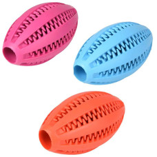 Flamingo Dental Rugby Ball ФЛАМІНГО ДЕНТАЛ РЕГБІ м’яч гумовий іграшка для собак , 11х6х6 см см.