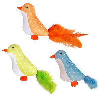 Flamingo Bird Feather ФЛАМИНГО ПТАШКА с перьями игрушка с кошачьей мятой для кошек