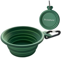 Pronature Collapsible Silicone Pet Bowl ПРОНАТЮР БРЕНДОВАНА СКЛАДАНА МИСКА для собак та котів , 0.375 л., Зелений л., 15х13х5 см см.