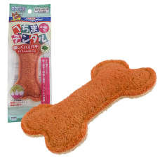 DoggyMan Loofah Bone ДОГГІМЕН КІСТКА ЛЮФА жувальна іграшка для чищення зубів собак , Помаранчевий - бежевий см., 12х6х1,5 см см.