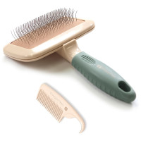DoggyMan BS Slicker Brush ДОГГИМЕН СЛИКЕР ПУХОДЕРКА для собак и кошек, S см., 8.5(Ш) х 13.5(Д) х 3(В) см см.