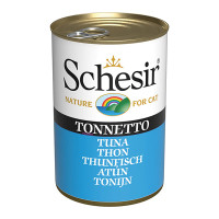 Schesir Tuna ШЕЗІР ТУНЕЦЬ в желе натуральні консерви для котів, вологий корм, банка 140г , 0.14 кг.