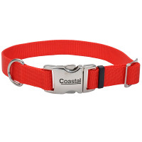 Coastal Metal Buckle КОСТАЛ ТИТАН БАКЛ ошейник для собак, 2.5х46-66см, Красный см.