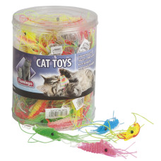 Flamingo Plastic Shrimp ФЛАМІНГО КРЕВЕТКА іграшка для котів , 1,5х6 см см.