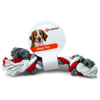 Flamingo Cotton Bone 2 Knots ФЛАМІНГО МОТУЗЯНА КІСТКА 2 вузли іграшка для собак , 22x2 см см., S см.