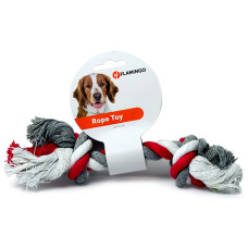 Flamingo Cotton Bone 2 Knots ФЛАМІНГО МОТУЗЯНА КІСТКА 2 вузли іграшка для собак , 22x2 см см., S см.