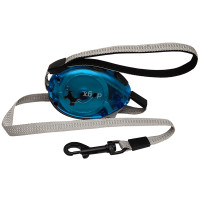Flamingo Dogx2GO Belt Glassy S ФЛАМИНГО БЕЛТ ГЛАССИ поводок рулетка для собак до 12кг, светоотражающая лента 2м, 2м, до 12кг см., синий см.