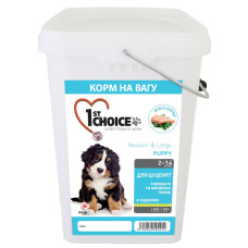 1st Choice Puppy Medium&Large Chicken ФЕСТ ЧОЙС ЦУЦЕНЯ СЕРЕДНИЙ ВЕЛИКИЙ КУРКА сухий суперпреміум корм для цуценят середніх та великих порід , 5 кг., На вагу см.