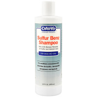 Davis Sulfur Benz Shampoo ДЕВІС СУЛЬФУР БЕНЗ шампунь з 2,5% пероксидом бензоїлу, сіркою, саліциловою кислотою для собак і котів із захворюваннями шкіри , 0.355 л.