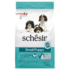 Schesir Dog Small Puppy ШЕЗІР ЦУЦЕНЯ МАЛИХ КУРКА сухий монопротеїновий корм для цуценят міні та малих порід , 2 кг.