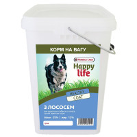 Happy Life Adult with Salmon ХЕППІ ЛАЙФ ЛОСОСЬ сухий преміум корм для собак усіх порід , 4 кг., На вагу см.
