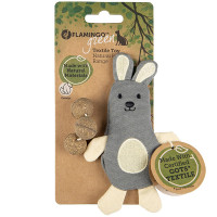 Flamingo Natural Fun Rabbit ФЛАМИНГО КРОЛИК экологическая игрушка с кошачьей мятой для кошек, 9,5х1х14 см см.