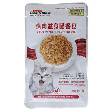 CattyMan Urinary Care Chicken Feast КЕТТІМЕН УРІНАРІ КУРКА З МАКРЕЛЛЮ в желе вологий корм, консерви для котів схильних до СКХ, пауч 45г , 0.045 кг.