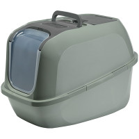 Moderna Mega Deluxe МОДЕРНА МЕГА ДЕЛЮКС закритий туалет з відкидною кришкою для котів, 65.8х48.6х45.8см , Оливковий см., 65.8(Д) х 48.6(Ш) х 45.8(В) см см.