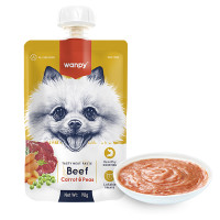 Wanpy Beef Carrot & Pea ВАНПІ КРЕМ-ПЮРЕ ЯЛОВИЧИНА З МОРКВОЮ рідкий корм для собак , 0.09 кг.