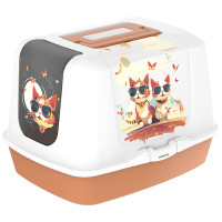 Moderna Trendy Cat Indy&Louise МОДЕРНА ІНДІ та ЛУЇЗА закритий туалет для котів , 58(Д) х 44(Ш) х 42(В) см см., Карамель см.