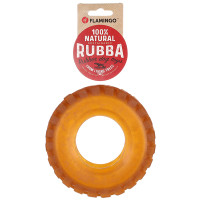 Flamingo Rubba Tire ФЛАМИНГО ШИНА РЕЗИНОВАЯ игрушка для собак , 15(Д) х 15(Ш) х 5(В) см см., Коричневый см.