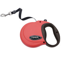 Coastal Power Walker Retractable Leash КОСТАЛ рулетка-повідець для собак, стрічка 4.8м , 29 кг., Червоний кг.