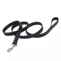 Coastal Circle-T Dog Leash КОСТАЛ СЕРКЛ-Т кожаный поводок для собак, 1.6смХ1.8м, Черный см.