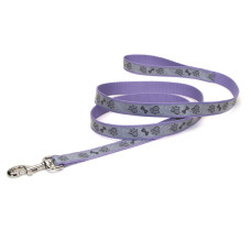 Coastal Lazer Brite Reflective Leash КОСТАЛ ЛАЗЕР БРАЙТ світловідбивний повідець для собак, 2.5смХ1.8м , Лапа кістка фіолетовий см.