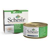 Schesir Chicken Fillets ШЕЗІР КУРЯЧЕ ФІЛЕ в желе натуральні консерви для собак, вологий корм, банка 150г , 0.15 кг.