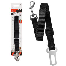 Flamingo Car Safety Belt Kura ФЛАМІНГО КУРА з’єднувач автомобільного ременя безпеки для собак , M см., 45-70см х 20мм см., Чорний см.