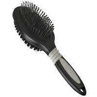 Flamingo Groo'Me Bristle Brush&amp;Pin L ФЛАМИНГО ГРУМЫЕ БРИСТЛ ЩЕТКА ДВУСТОРОНИЯ для собак, большой см.