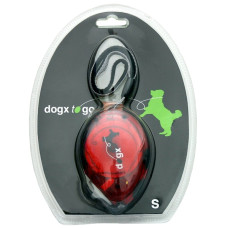 Flamingo Dogx2GO Belt Glassy S ФЛАМІНГО БЕЛТ ГЛАССІ повідець рулетка для собак до 12кг, світловідбивна стрічка 2м , 2 м, до 12 кг см., Червоний см.