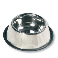 Flamingo Dish Rubber Rim ФЛАМІНГО РУБЕР РІМ миска з гумовим обідком для собак, нержавіюча сталь , 0.47 л., d=13 см см.