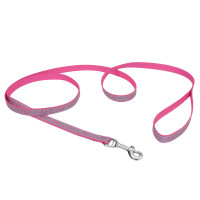 Coastal Lazer Brite Reflective Leash КОСТАЛ ЛАЗЕР БРАЙТ світловідбивний повідець для собак, 1.6смХ1.2м , Рожева зебра см., 1,6 см х 1,2 м см.
