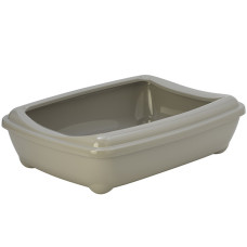 Moderna Arist-O-Tray Jumbo МОДЕРНА АРІСТ-О-ТРЕЙ ДЖУМБО туалет з бортиком лоток для котів, 57х43х16см , Теплий сірий см., 57(Д) х 43(Ш) х 15,7(В) см см.