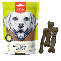 Wanpy Toothbrush Chews Chicken ВАНПІ ЗУБНА ЩІТКА жувальні ласощі зі смаком курки для собак , 0.1 кг.