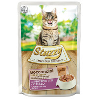 Stuzzy Cat Ham and Veal ШТУЗІ ШИНКА ТЕЛЯТИНА в желе консерви для котів, вологий корм, пауч 85г , 0.085 кг.