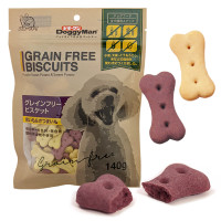 DoggyMan Biscuits Purple Sweet Potato&Sweet Potato ДОГГІМЕН БІСКВІТ ФІОЛЕТОВИЙ БАТАТ беззернове печиво, ласощі для собак , 0.14 кг.