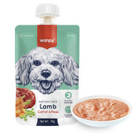 Wanpy Lamb Carrot &amp; Pea ВАНПИ КРЕМ-ПЮРЭ ЯГНЕЦА С МОРКОВЬЮ жидкий корм для собак 0.09 кг.