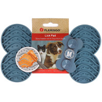 Flamingo Lick Pad Yummee ФЛАМІНГО ЛИЗАЛЬНИЙ КИЛИМОК антистрес для собак і котів , M: 21,8 (Д) х 12,8 (Ш) х 1,9 (В) см см., Cиньо-сірий см.