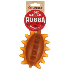Flamingo Rubba Rugby ФЛАМІНГО М’ЯЧ РЕГБІ З ШИПАМИ іграшка для собак , 12.5(Д) х 7.5(Ш) х 7.5(В) см см., Коричневий см.