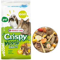 Versele-Laga Crispy Muesli Rabbits Cuni ВЕРСЕЛЕ-ЛАГА КРІСПІ МЮСЛІ КРОЛИК корм для карликових кроликів , 1 кг., Пакунок см.